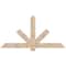 Ekena Millwork Kennewick Smooth Timber Gable Bracket, Douglas Fir, 72"W x 36"H x 1 1/2"D x 5 1/2"F, 12/12 Pitch GBW072X36X0206KEN00SDF - alternate 1